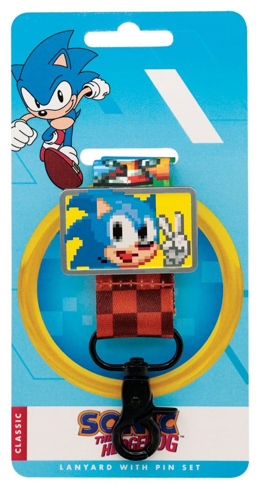 FaNaTtik Sonic The Hedgehog Lanyard & Pin Badge Set