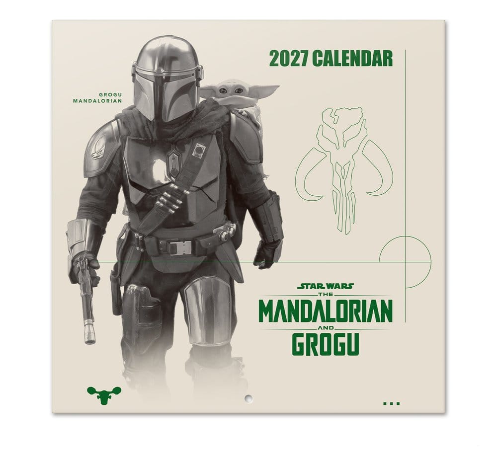 Grupo Erik Star Wars The Mandalorian and Grogu 2027 Wall Kalendář 30 x 30 cm