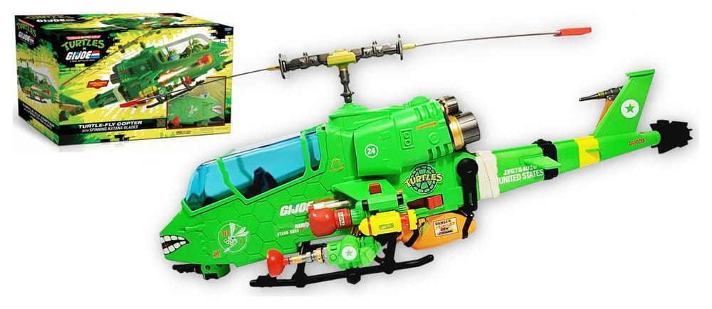 Playmates Teenage Mutant Ninja Turtles x G.I. Joe Crossover Classics Vehicle Turtle-Fly Copter
