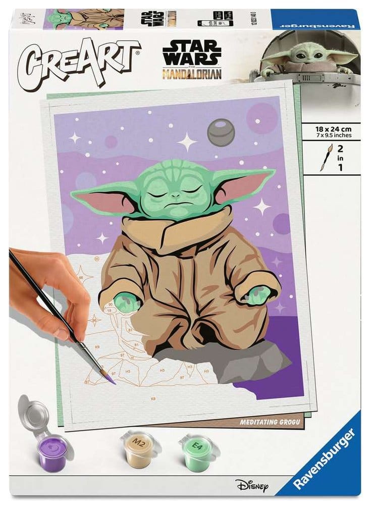 Ravensburger Star Wars: The Mandalorian CreArt Painting by Numbers Meditating Grogu