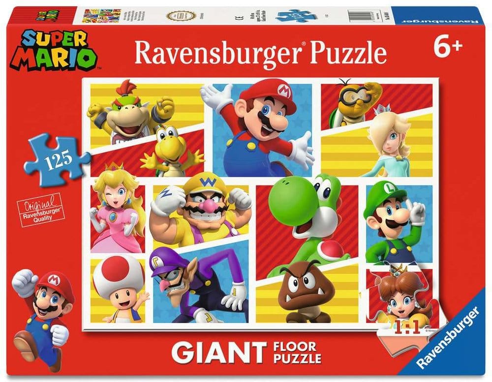Ravensburger Super Mario Giant Floor Jigsaw Puzzle Mario's Friends and Foes (125 Pieces)