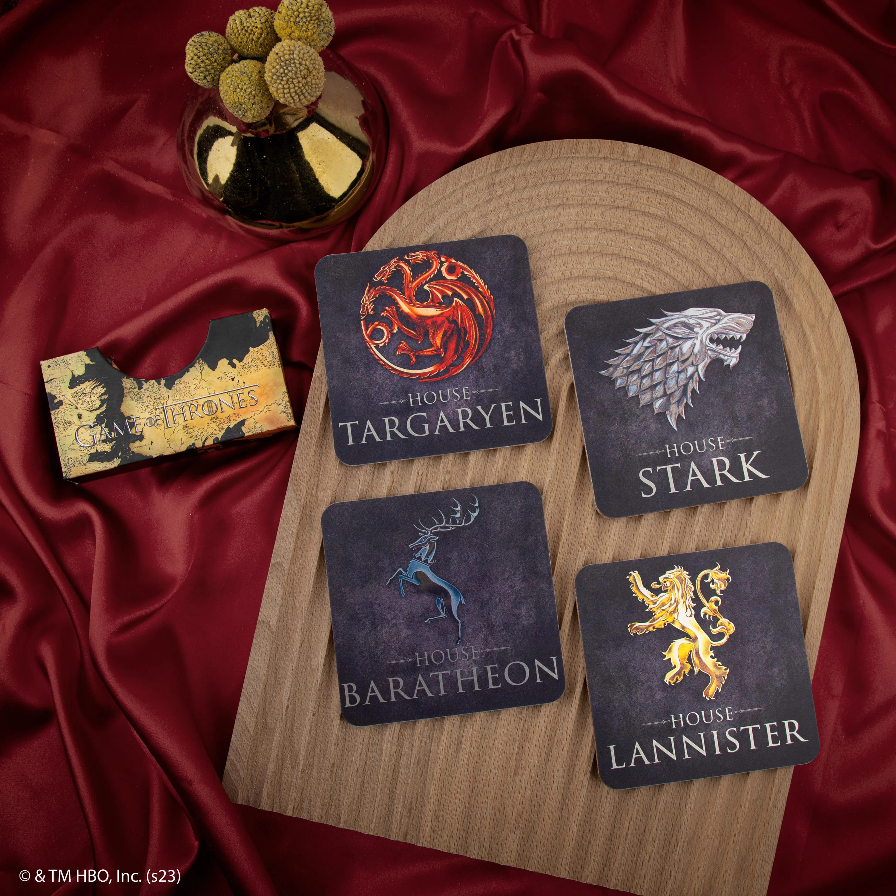 Cinereplicas Podtácky Game of Thrones - Znaky rodů (4 ks)