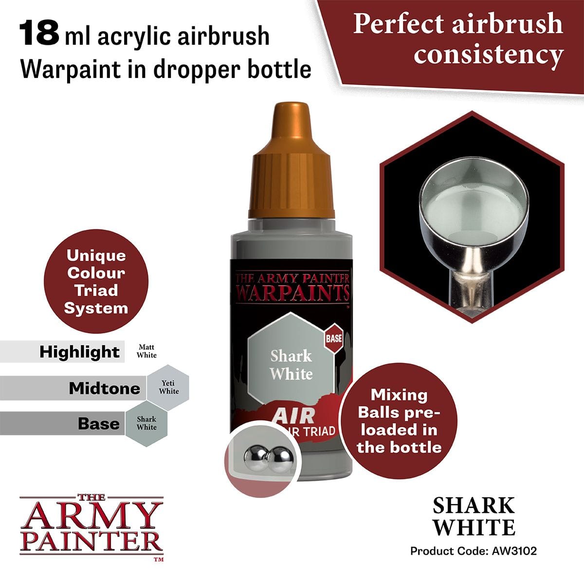 Army Painter Warpaints Air Shark White