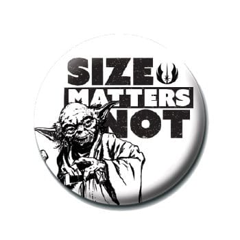 Pyramid International Placka Star Wars - Size Matters Not