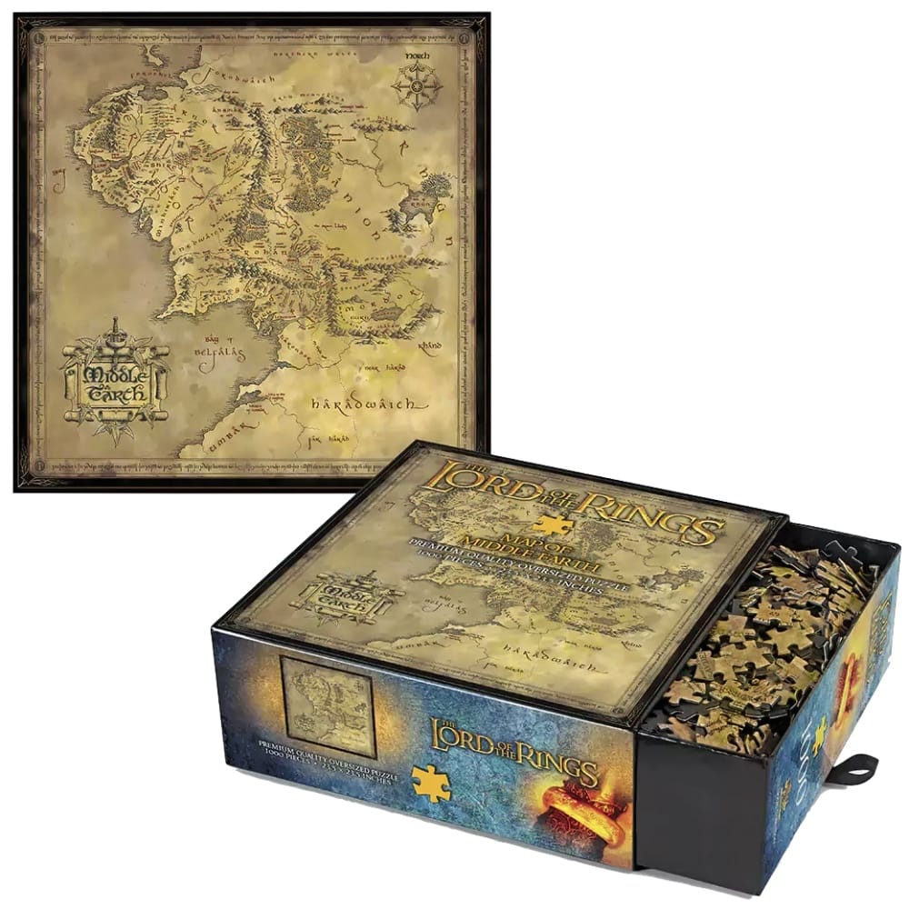 Noble Collection Puzzle Pán prstenů - Středozem, 1000 dílků