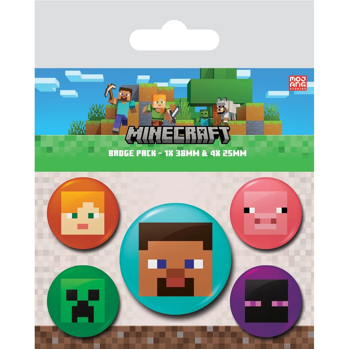 Pyramid International Sada placek Minecraft - Postavy