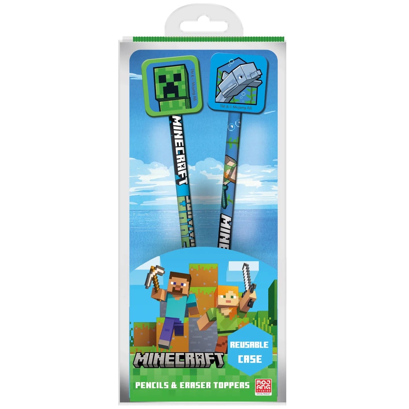 Pyramid International Minecraft Pencil with Topper 2-Pack