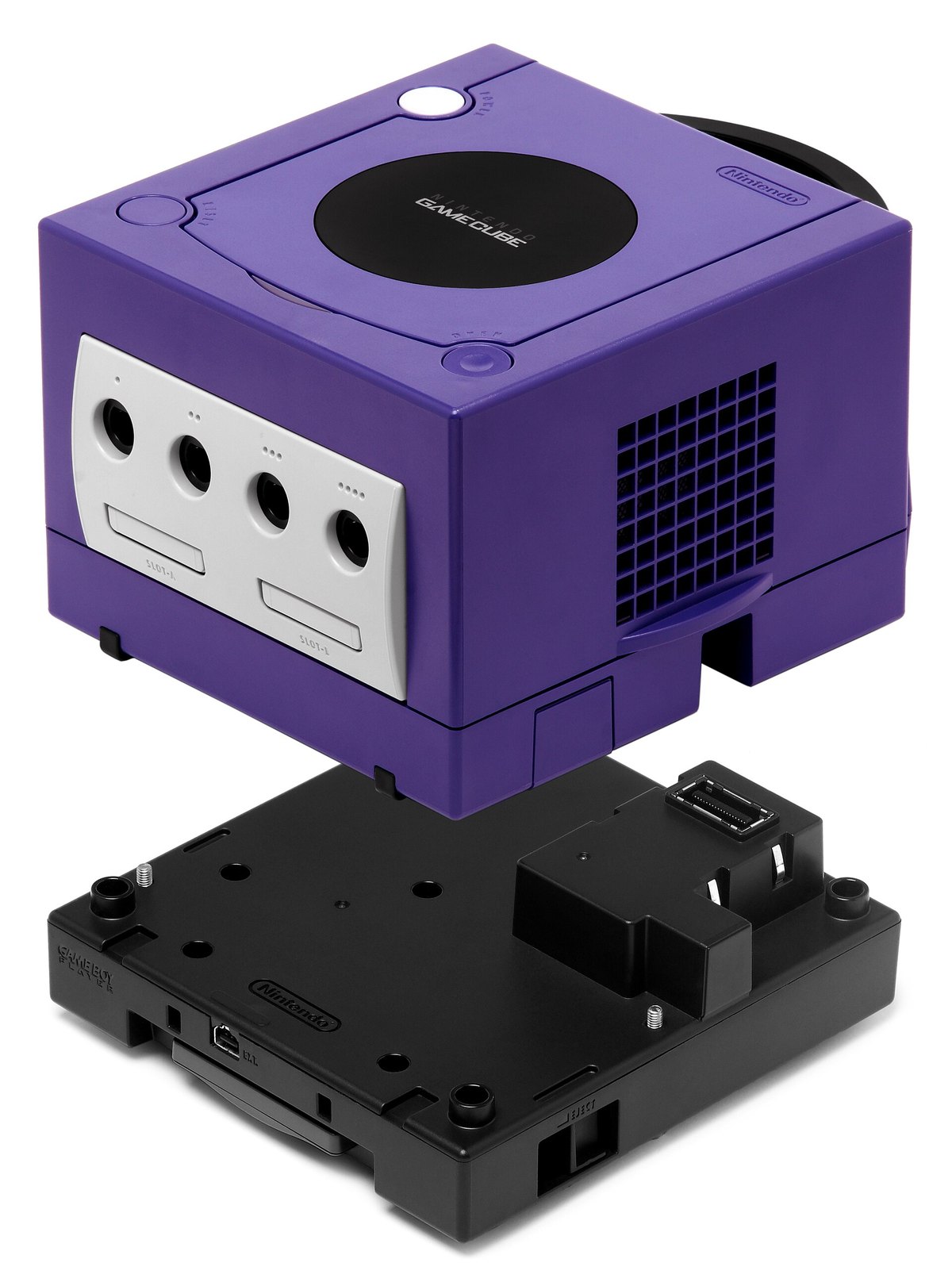 Game Boy Player — černá krabice, která se připojuje zespodu ke konzoli Nintendo GameCube a umožňuje hrát kapesní hry na televizi