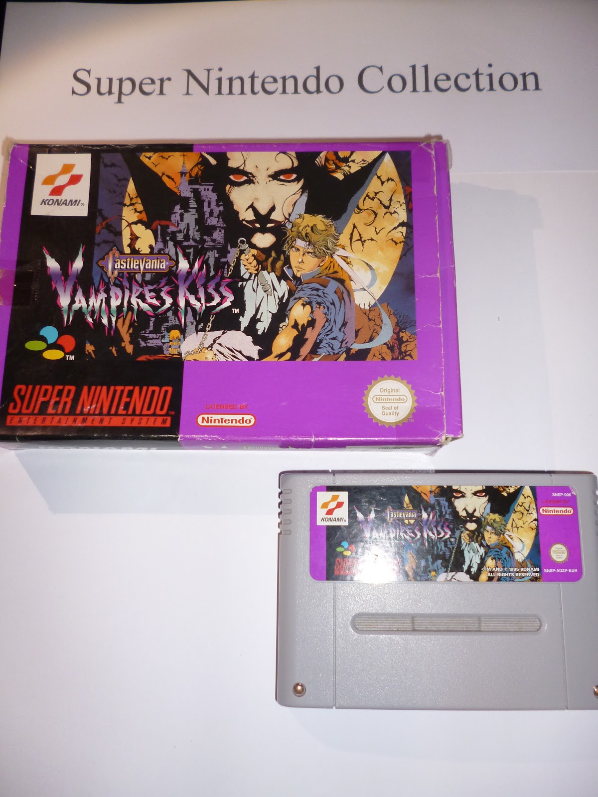Castlevania Vampire's Kiss — kompletní balení SNES