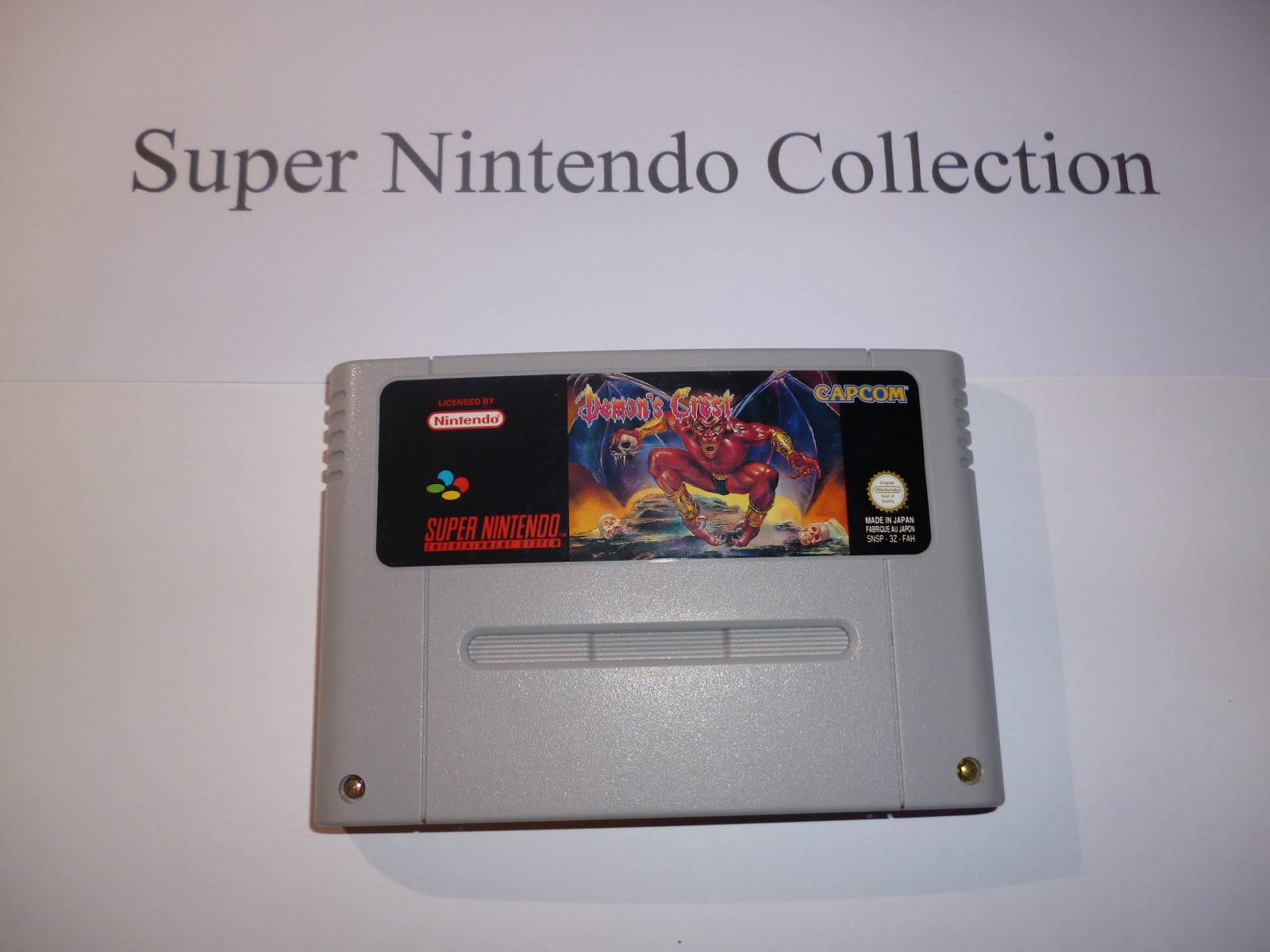 Demon's Crest — SNES cartridge ze sbírky