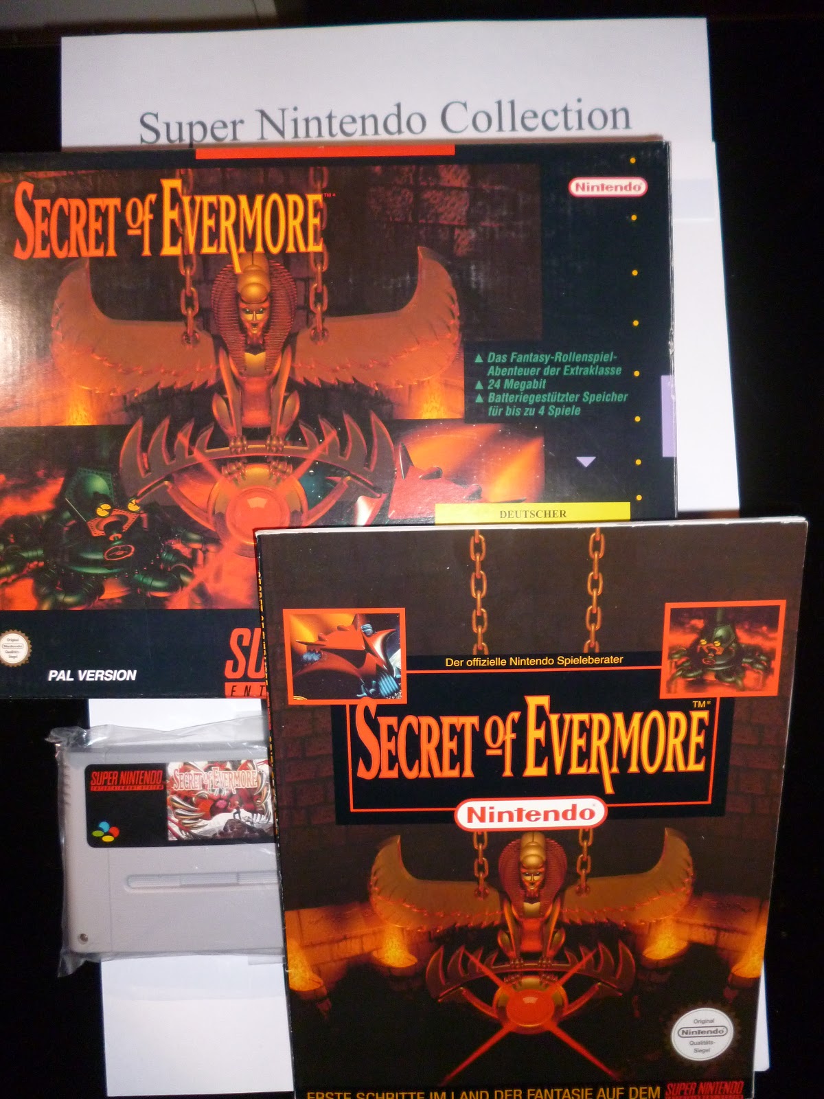 Secret of Evermore — německá kompletní verze SNES s herním rádcem