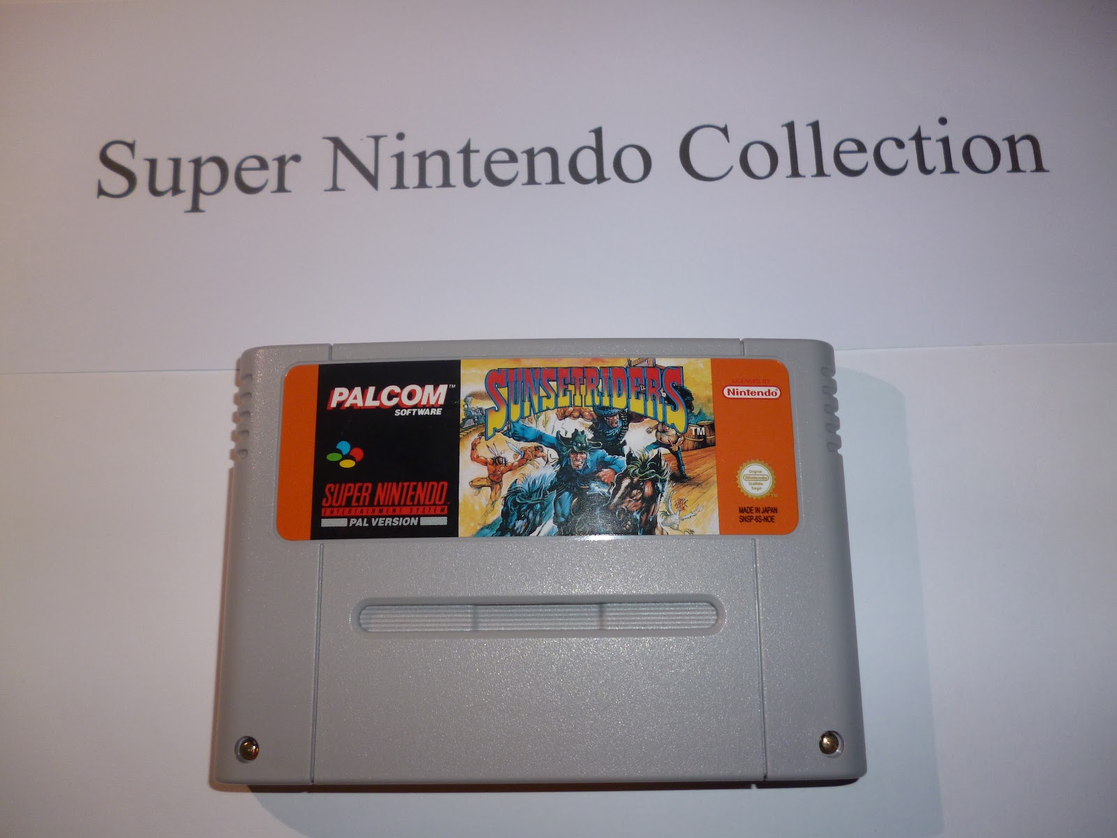 Sunset Riders — SNES cartridge ze sbírky