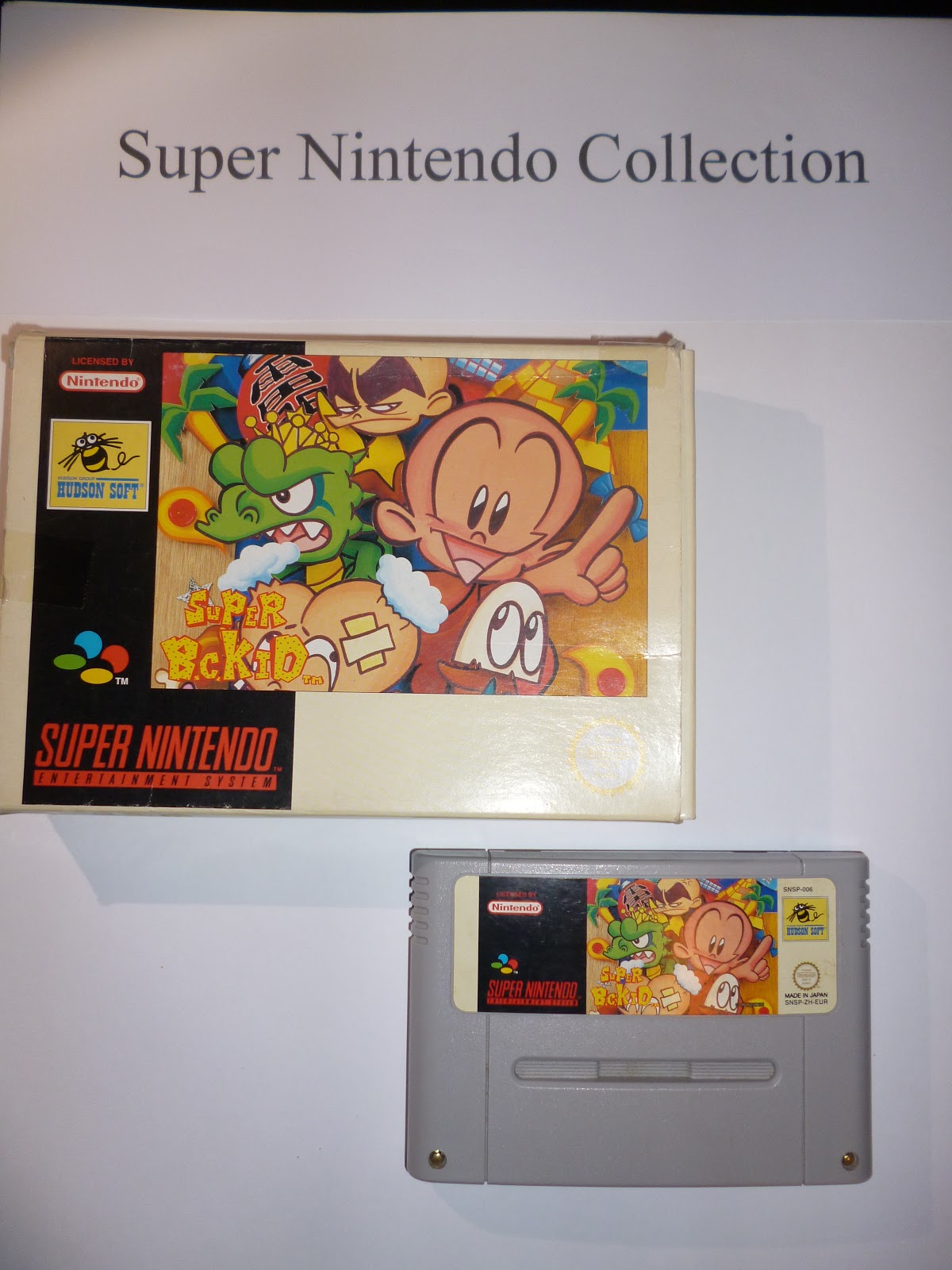 Super BC Kid — kompletní balení SNES