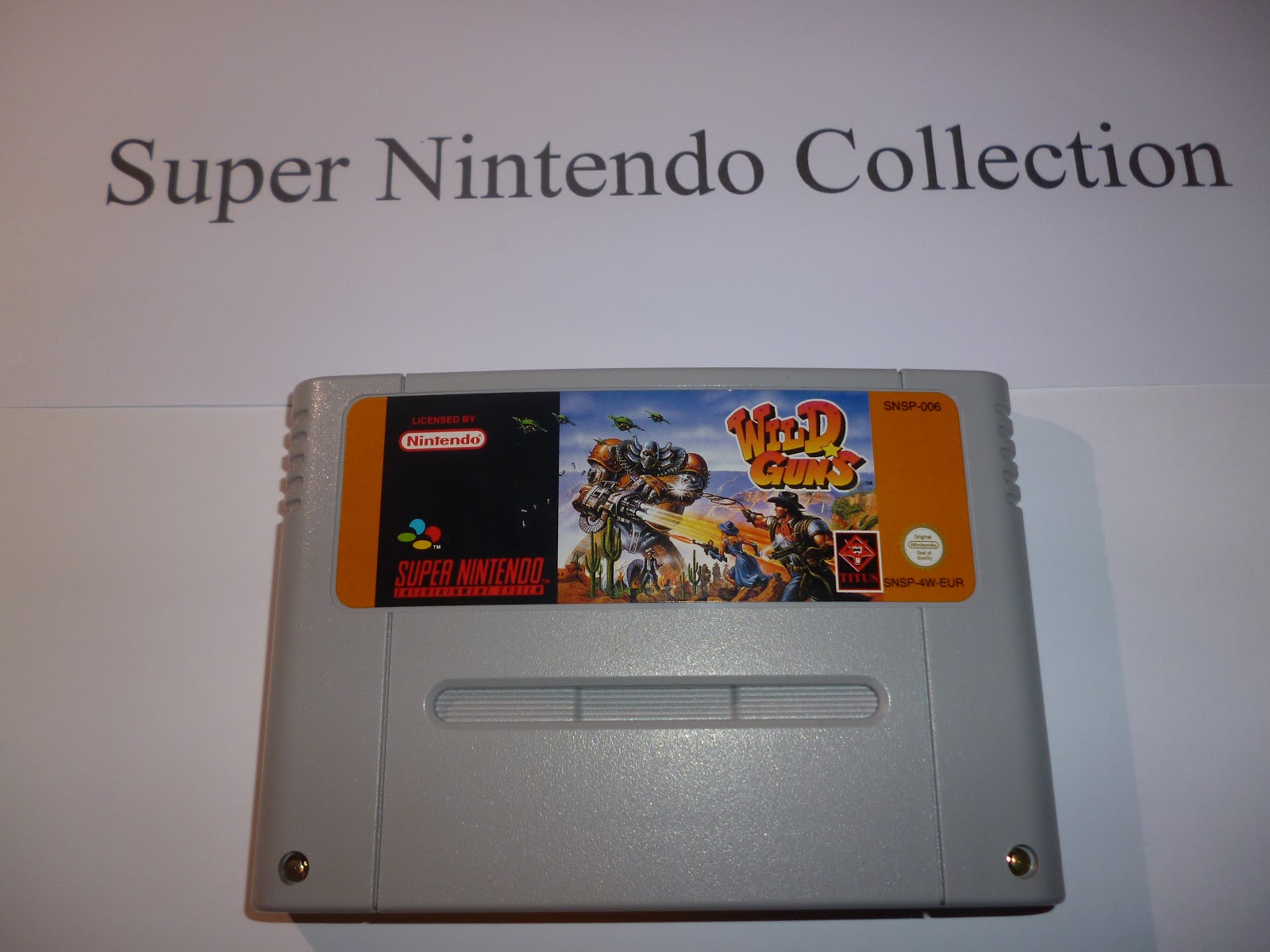 Wild Guns — SNES cartridge ze sbírky