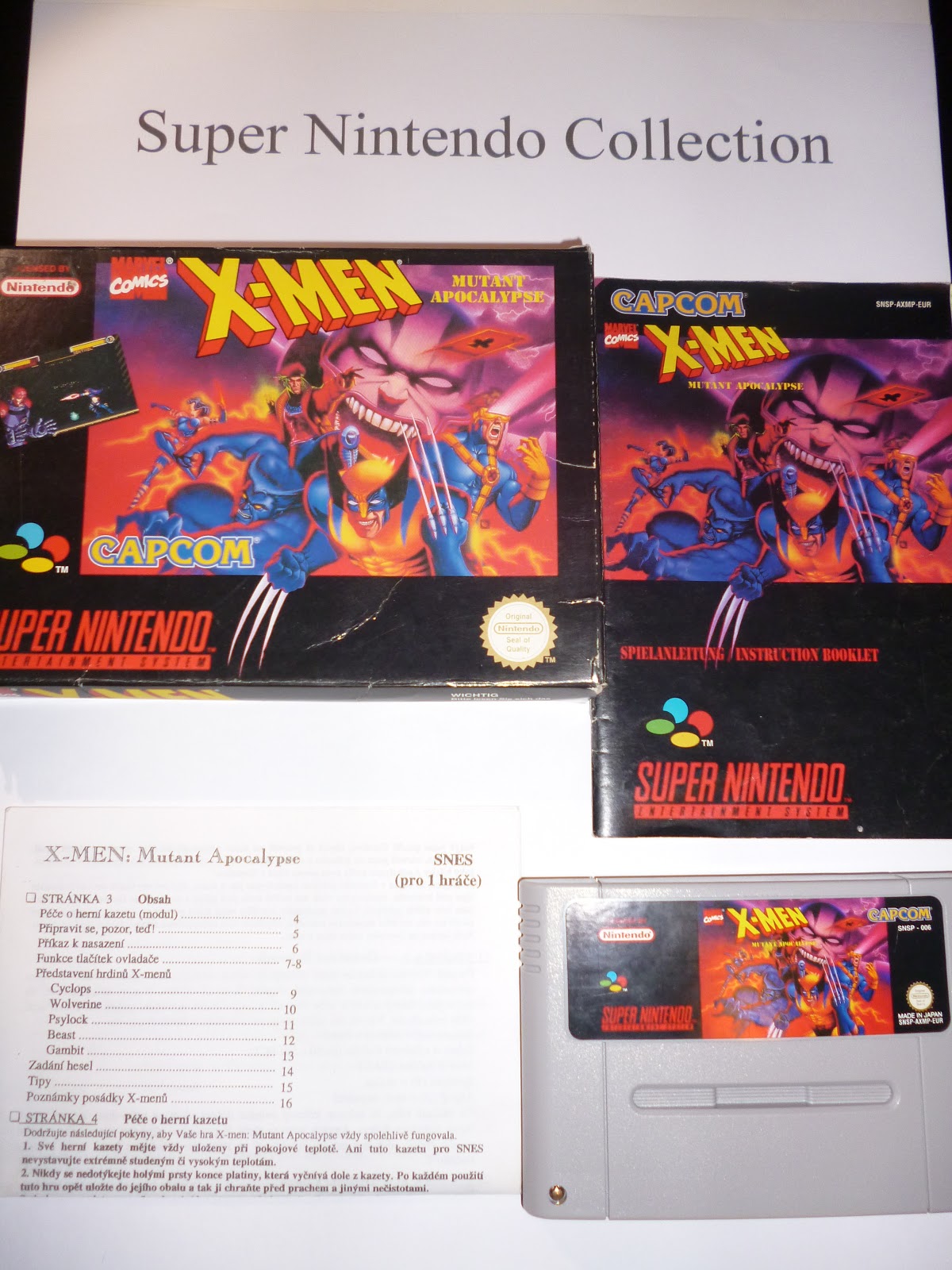 X-Men: Mutant Apocalypse — kompletní balení SNES