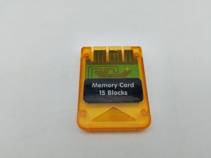Paměťová karta 1MB na Playstation 1, oranžová (PS1)