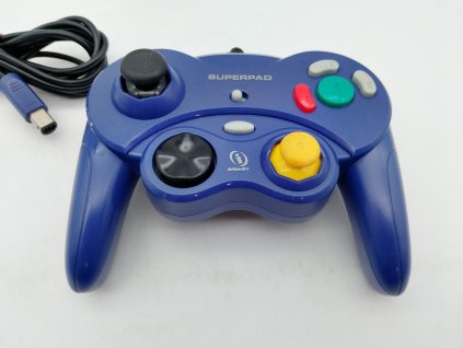 Nintendo Gamecube ovladač modrý, Superpad (GC)