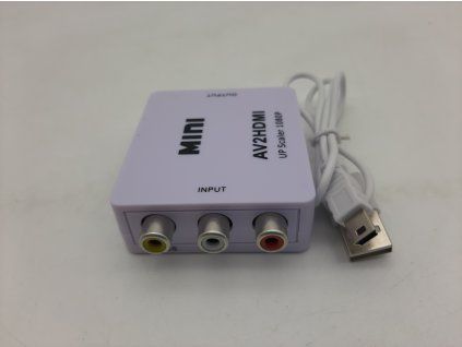 AV to HDMi redukce, bílá (OST)