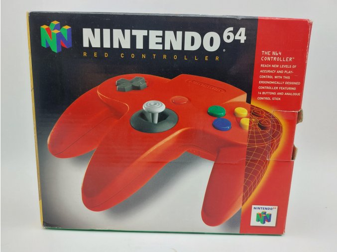 Nintendo 64 ovladač, červený (N64)