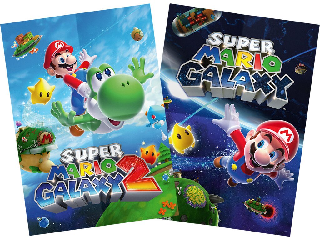 Oboustranný plakát Super Mario Galaxy