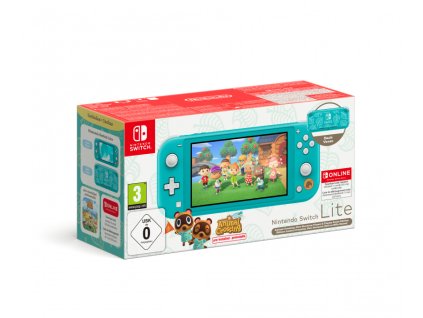 Nintendo Switch Lite Turquoise+ACNH bundle+NSO 12M