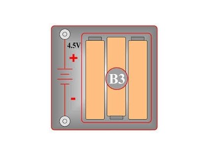 B3B  (6SCB3) Držák na baterie (3x 1,5V AA)