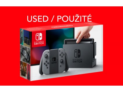 Nintendo Switch console with gray Joy-Con