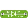 D2 (6SCD2) LED Dioda, svítící zeleně
