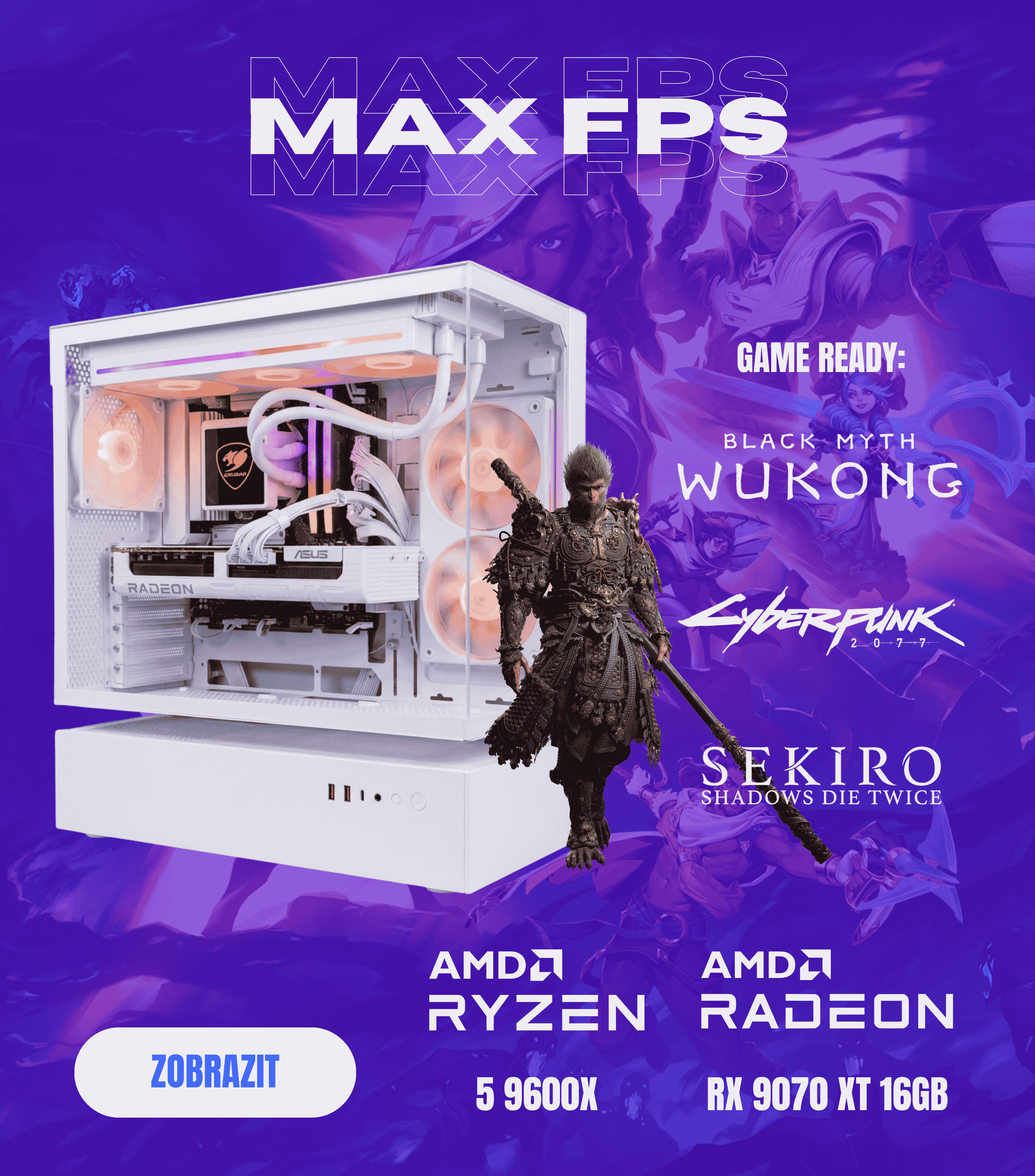 GamePC6347 - AMD Ryzen 5 9600X , AMD Radeon RX 9070 XT 16GB, 32GB RAM