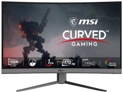 31.5" MSI G32C4 E2 / VA, prohnutý, Full HD 1920 × 1080 (16:9), 170 Hz, antireflexní displej, 8 bit, 1 ms
