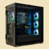 Černá herní sestava Raiko Epic s Radeon RX 9070 XT 16GB, RGB ventilátory a výborným airflow