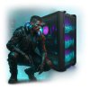 20250805 2236 Cyberpunk Gaming Rig remix 01k1xz35y8f41a9qzdnnmtzg8r