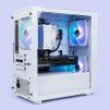 Bílá herní sestava Raiko Pro s RTX 5060 Ti 8GB, moderním designem a dobrým airflow