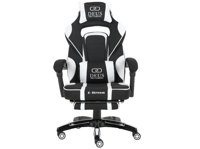 fotel gamingowy x stream black white 2