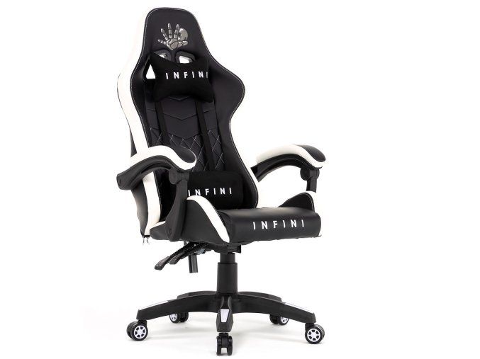 fotel gamingowy infini five white 2