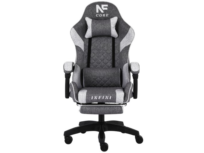 fotel gamingowy infini core light gray 4