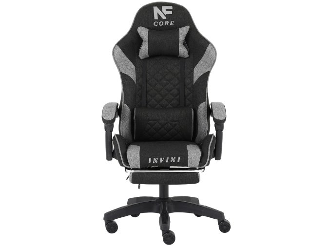 fotel gamingowy infini core black dark gray 1