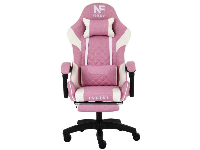 fotel gamingowy infini core pink 1