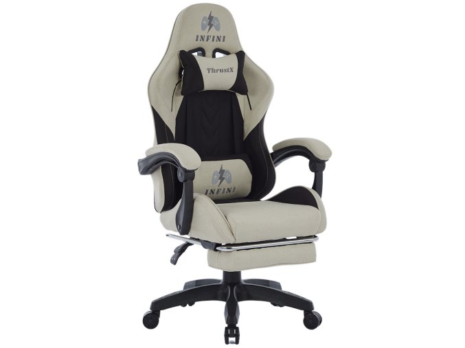 fotel gamingowy infini thrustx beige 2