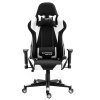 fotel gamingowy playmaker black white tkanina 6