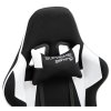 fotel gamingowy playmaker black white tkanina 8