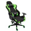 fotel gamingowy black green play maker 5