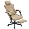 fotel gamingowy deus edge beige 2