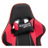 fotel gamingowy playmaker black red tkanina 9
