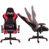 fotel gamingowy playmaker black red tkanina 11