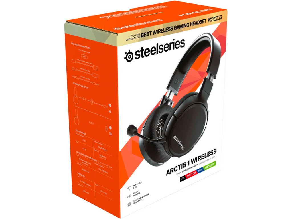 SteelSeries Arctis 1 Wired Gaming Headset – Detachable Clearcast Microphone  – Lightweight Steel-Reinforced Headband – for PC, PS4, Xbox, Nintendo  Switch and Lite, Mobile 