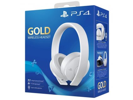PS4 Sony Gold Wireless Stereo Headset 7.1 white