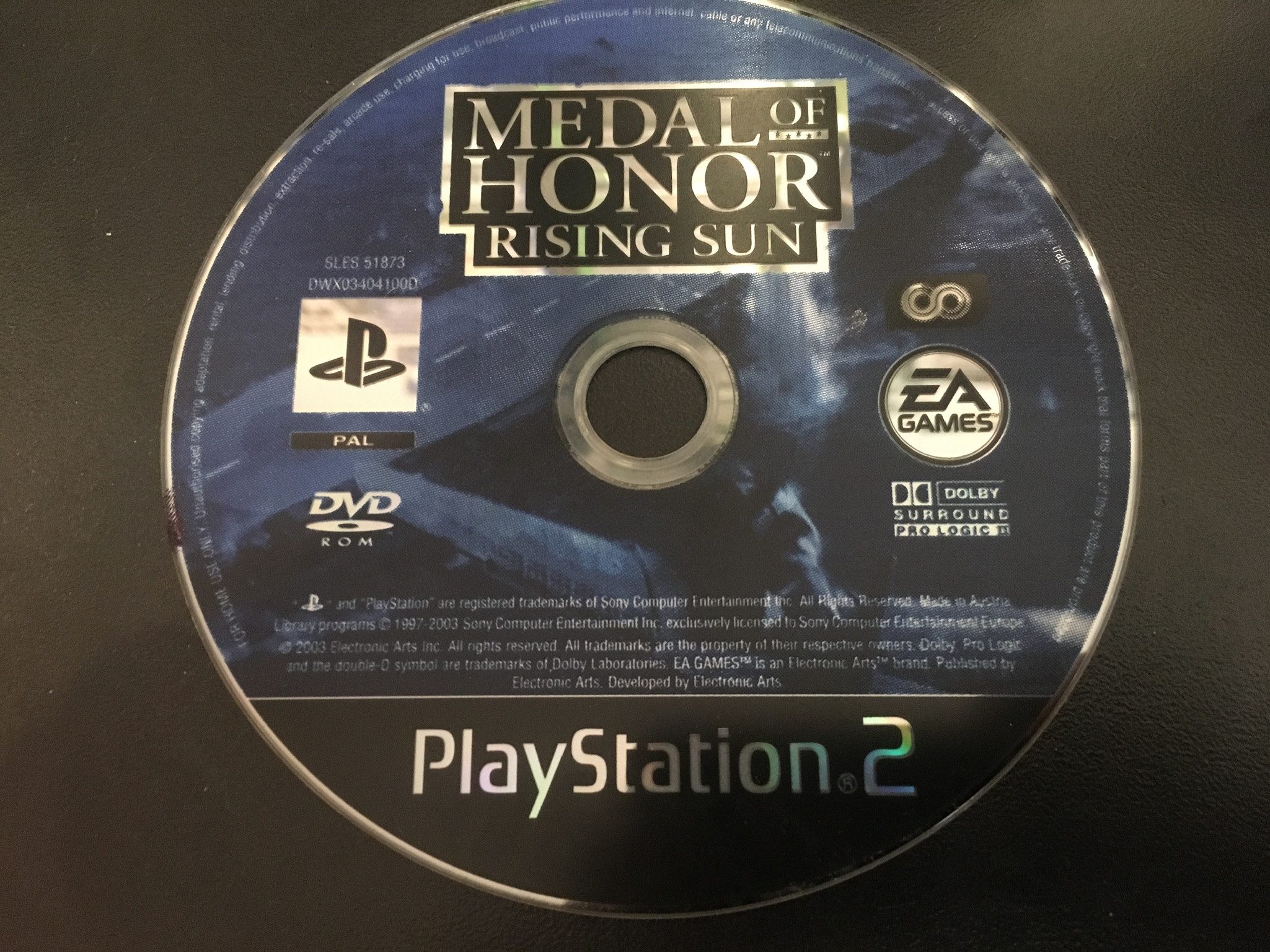 PS2 Medal of Honor: Rising Sun (pouze herní disk)