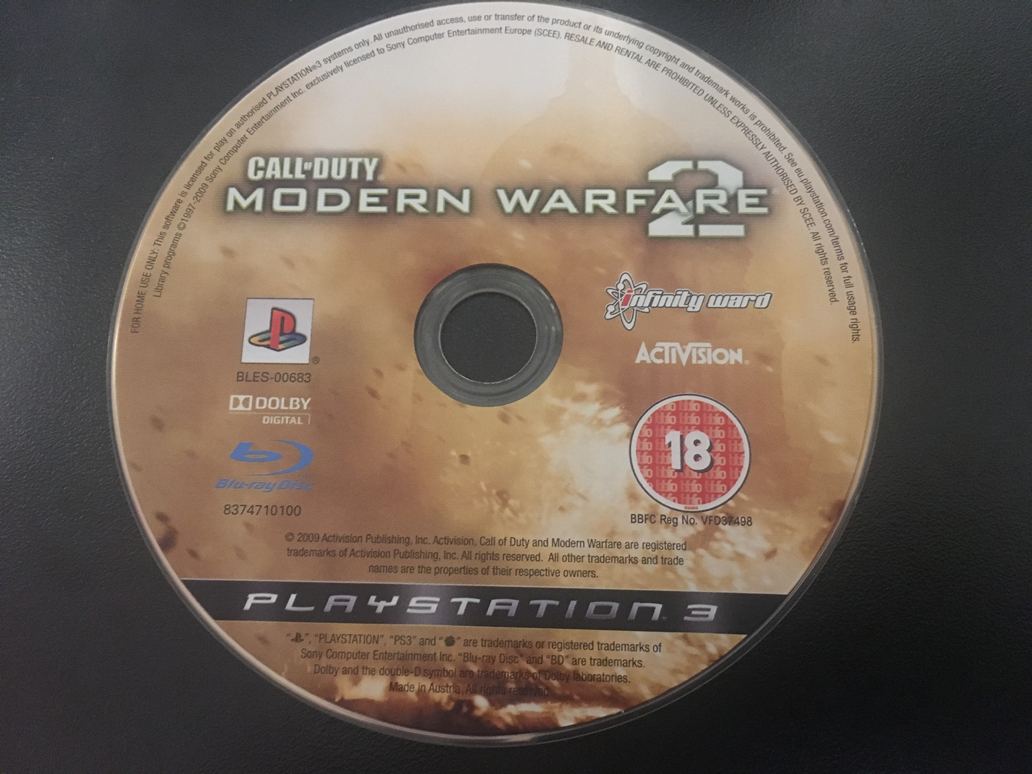 PS3 call of duty: Modern Warfare 2 (pouze herní disk)