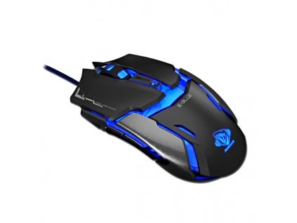E-blue Myš Auroza Type IM, 4000DPI, optická, 6tl., drátová USB, černá